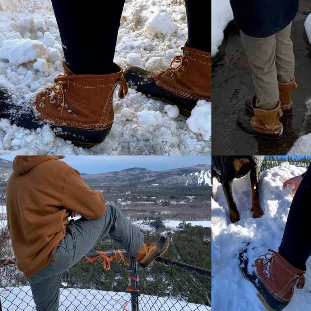 L.L. Bean Trekking Classic Bean Duck Boots Lace Up Tan Leather Youth 4 Women’s 7 - Picture 16 of 16